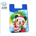trendy sticky silicone card holder for various mobile phone